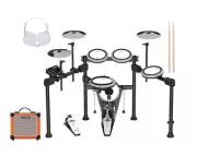 Aroma 5 Piece Premium Electronic Drum Kit Amplifier Headphones Package TDX23II+A
