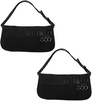 ELAYARD 2Pcs Professional Salon Apron Durable Hairdressers Waist Apron with Capacity Pockets for Beauty Salons Hairdressing Shops and Makeup Studios