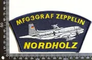 VINTAGE MFG3GRAF ZEPPELIN NORDHOLZ EMBROIDERED PATCH WOVEN CLOTH SEW-ON BADGE