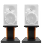 Rockville 8” Wood Studio Monitor Speaker Stands For Neumann KH 120 Monitors