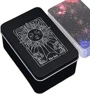 Generic Tarot Deck Box - Moon Sun Printed Tarot Card Case - Decorative Mystical Card Storage - 12.7x8.5x6cm (5x3.35x2.36 inches) - Card Box