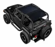 SpiderWebShade Mesh Bikini Top-Black, for Jeep TJ; SWS-SHDTOP-01-TJ-BLK