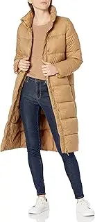 [Amazon Essentials] Women's Lightweight Full-Zip Water-Resistant Long Cocoon Puffer Winter Coat