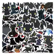 10/55Pcs Classical Toothless Graffiti Stickers Notebook Luggage Cross Border Ska