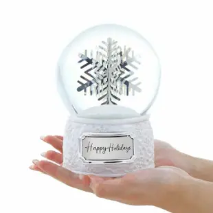 【JARLL 讚爾藝術】雪花 水晶球音樂盒(生日情人告白 結婚 聖誕禮物 交換禮物 聖誕裝飾)