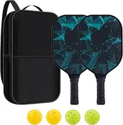 Pickle Ball Paddle Set - Comfortable Grip Pickle Ball Racket Set with Portable Bag,Sports Equipment for Daily Training Family Entertainment