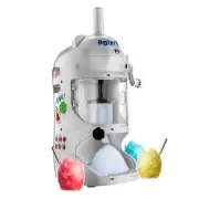 Snow Cone Machine Ice Shaver 250W Motor Countertop Crushed Ice Maker, White