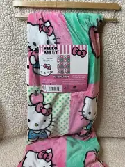 Hello Kitty Silk Touch Throw 50X70in Apple Checkered Pink Green