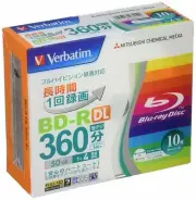 Verbatim Mitsubishi 50GB 4x Speed BD-R Blu-ray Recordable Disk 10 Pack - In
