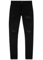 Amiri MX1 Distressed Skinny Jeans - Black - W30 W30
