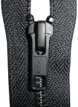 (29 INCH (73.5 CM)) - OPEN END ZIP - BLACK - BLACK METAL TOOTH/FINISH - HEAVY DUTY - YKK - HD-3 - 6/7/8/9/11/16/17/18/19/20/21/22/23/24/25/26/27/28/29/30/31/32/33/34/35/36/37/38/39/40 INCH (29 INCH