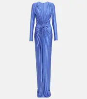 [Costarellos] Costarellos Swanson satin gown AU 6 blue