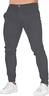 [Aosufei] Men's Slim Fit Stylish Outdoor Pants Comfort Business Joggers Trousers Skinny Lightweight Hiking Pants