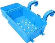 Pool Hook Storage Basket Portable Organize Mounted Small Stackable Bath Basket Foldable Hanging Blue Outdoor Large Towel Organizer Indoor Hanging Storage Caddie for Blue Pp