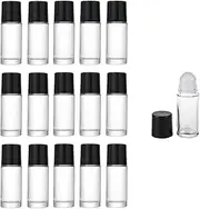 AIMALL 16-Piece 30ml Essential Oil Roller Bottles - Durable, Leak-Proof Design, Transparent and Portable for Easy Application, Ideal for Aromatherapy, Perfumes, and Essences