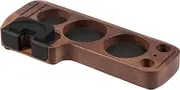 RdjEokf Espresso Tamping Station, Wooden Coffee Tamper Station Base, Universal 10 in 1 Espresso Tamping Holder, Espresso Tamping Station Set, for 51/53/54/58 Mm Espresso Accessories (Brown)