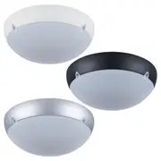 Polydome Ceiling Light Large Round 240v in White/Black/Silver