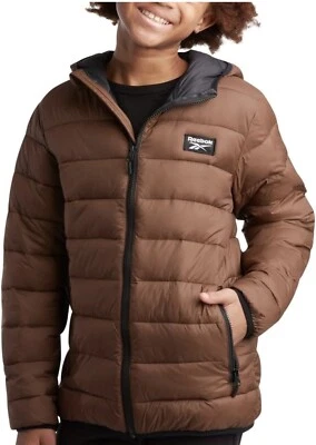 Puffer Jacket. Brown W/Black Detail. Size Med(10/12)