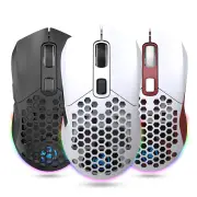 HXSJ T28 Hollow Wireless Mouse Rechargeable RGB Luminous 4800DPI Interchangeable Back Cover Gaming Lightweight Mouse