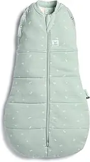 ergoPouch 2.5 TOG Cocoon Swaddle, 6-12 Months – Sage Print – Organic Cotton Swaddle & Sleeping Bag in One – Arms In/Out – Easy-to-Use Two-Way Zipper – Designed for Safety & Comfort