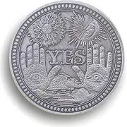 Yes No Challenge Coin Collector's Medallion Souvenir Decision Maker - Silver
