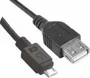 Astrotek Micro USB Male to USB Female OTG Adapter Converter Cable, Black
