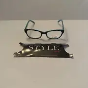 *New* Style By TIMEX Designer Women's Eyeglasses, Meander Aqua Teal Bl 49-17-130