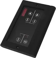 Wall Mount Sauna Stove Controller, ABS Shell Sauna Stove External Digital Controller with Probe Wire, Dry Steam Bath Sauna Heater Controller, Accessories for 9 to 15KW Sauna Stove (Black)