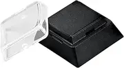 Instantly Custom Double-Layer Keycaps with Transparent Cover Cap for DIY Removable Stickers or Scraps of Paper Compatible with Cherry MX Switches (12Pcs-Black Botton)