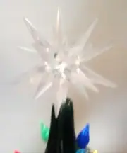 3 "FROSTED STARBURST Topper for Ceramic Christmas Tree BEAUTIFUL