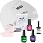 Acrylic Gel Dipping Sampler Kit Simplicité + Nail Lamp LED X5PLUS 80W