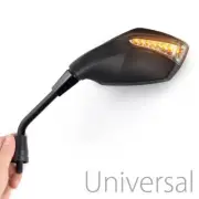 Black Mirrors amber LED Turn signals for Kawasaki ER-6N Z750 Z1000 Vulcan Versys