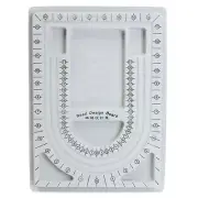 Flocked Bead Board String Beading Jewelry Design Organiser Tray DIY Craft Gray