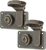 SEWACC 2Pcs Decorative Bronze Suitcase Lock Hasps Multipurpose Latch for Suitcases Bags Storage Enhanced Security Luggage Lock for Travel and Home Use