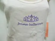 Capezio WHITE PRIMA BALLERINA Camisole SZ SML Adult rhinestone tiara