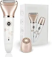 [CyperEver] Electric Shaver for Women, 2 in 1 Flawless Facial Hair Remover Facial Razor Women Epilator Hair Removal Device, Bikini Trimmer Body Hair Trimmer Electric Face Razor Shaver Women