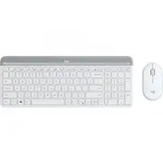 LOGITECH MK470 Slim Wireless Keyboard Mouse Combo Nano Receiver 1 Yr L --White