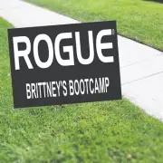 Rough Brittney's Bootcamp Advertising Lawn Garden Vinyl Coroplast Yard Sign
