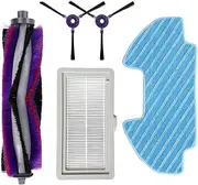 Vacuum Cleaner Spare, Compatible for Samsung VR5000RM Robotic Vacuum Cleaner Spare Parts Replacement Kit Brush Filter Mop Cloth(Color: 5 PCS)