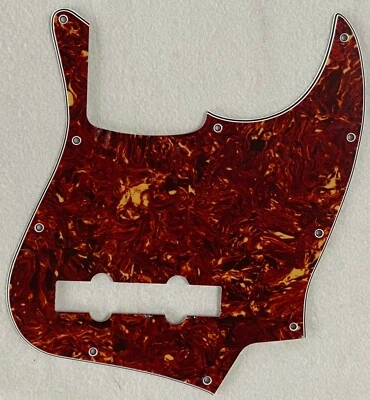 4 Ply Red Tortoise Pickguard For Jazz Bass Guitar 5 String JB Guitar Pickguard