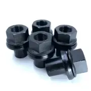 10 Two Piece 28mm Sleeve Flanged M22x1.5 Wheel Lug Nuts 33mm Unimount Hub Pilot
