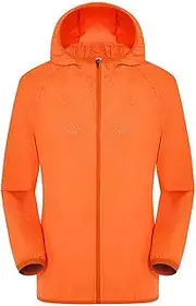 [WUANDIXFA] Jackets for Women Zip Up Coat Outwear with Hood Basic Outdoor Windbreaker Lightweight Women's Jackets