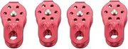 4 Pcs Rock Pulley Rope Tree Climbing Climber Arborist Fixed Pulley Red