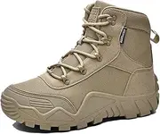 [NVBHOF] Military Work Boots for Men, Outdoor Lightweight Lace Up Tactical Combat Boots, Waterproof Anti-Slip Military Training Boots, for Hiking Desert Jungle Boots