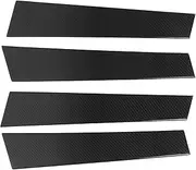 4 Pcs B Pillar Trim Carbon Fiber Car B Pillar Cover Decor Replacement for Panamera 971 from 2017 to 2022 with Smooth Clear Texture Anti UV Coating Easy Installation and Improved