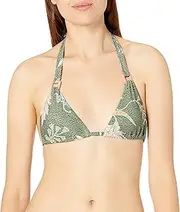 [Seafolly] Women's Slide Triange Bikini Top Swimsuit with Rectangular Ring Detail, Balinese Retreat