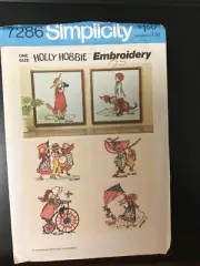 Simplicity Vintage 1970's Pattern #7286 Holly Hobby Embroidery Transfers