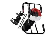 BAUMR-AG Petrol Post Hole Digger, 2 Man Handle, 200mm Double Helix +300mm Earth Auger Bits