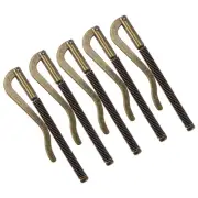 5PACK Spring Clip Bar 75mm Metal Slim Holder Clamp - Leather Wallet Card, Bronze