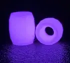 Purple Glow In The Dark EDC Lanyard Bead, 14 Sided Bead, USA Made, 2 Pack